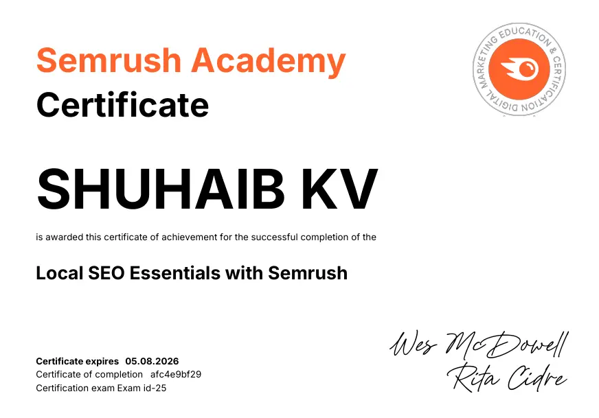 semrush new freelance digital marketing analyst in malappuram